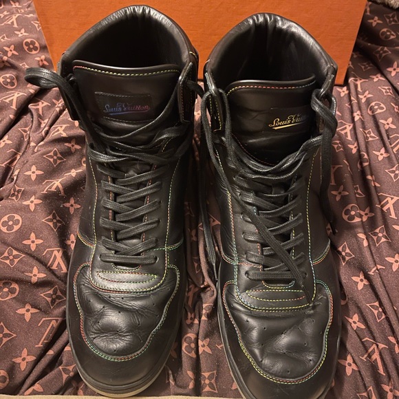 Louis Vuitton CALFSKIN RIVOLI HIGH TOP SNEAKERS - Picture 1 of 11